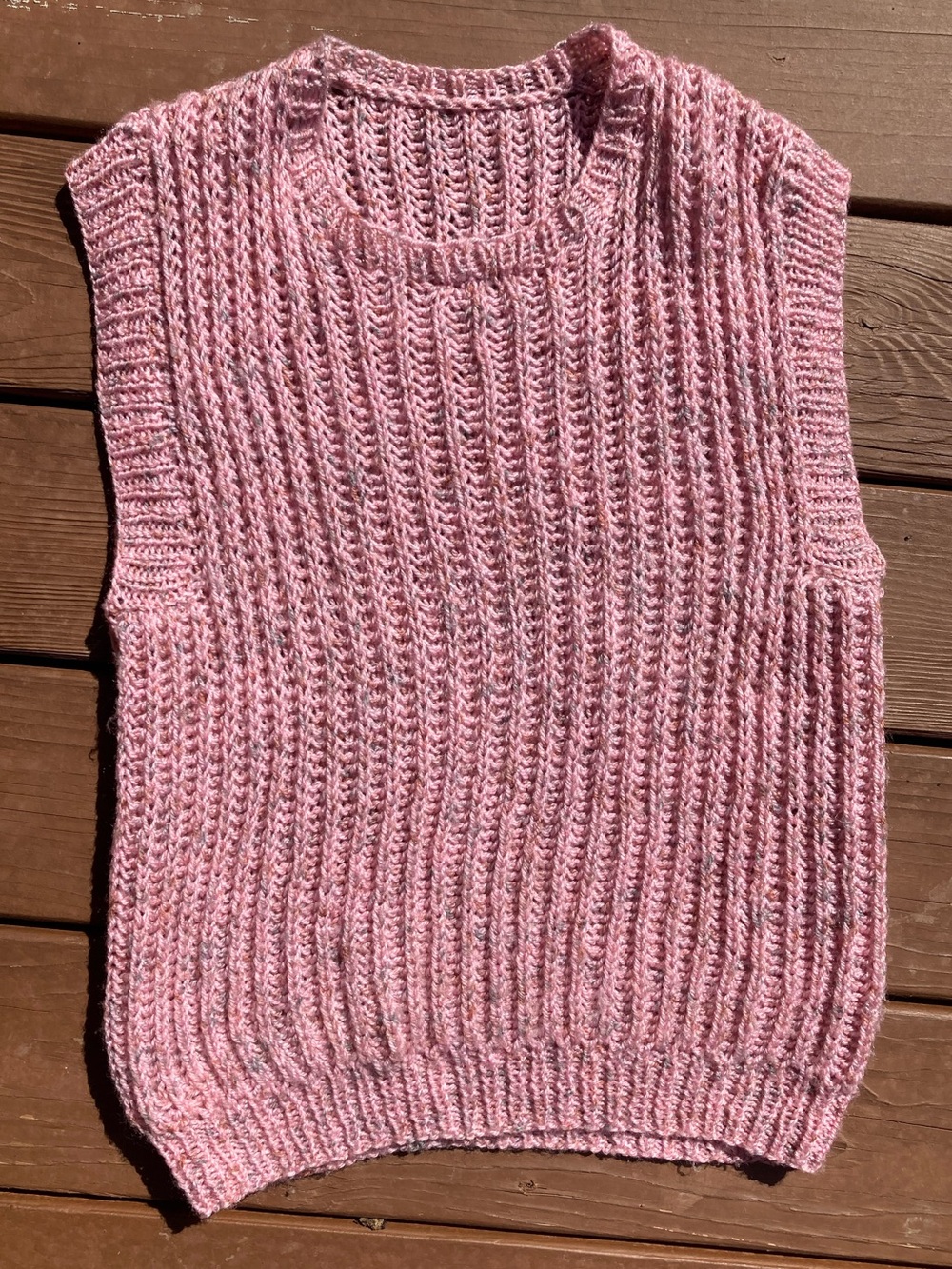 Handmade Sleeveless Crewneck Knit Vest